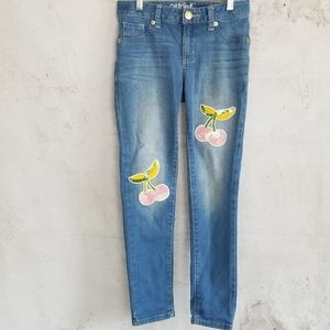 Upcycled Cherry Jeans